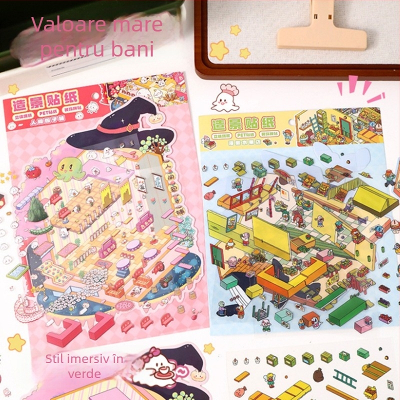 Kit autocolante 3D pentru scenă DIY – Personalizare: Da; Brand: Altul; Număr total de pixeli: Altul – Jucărie de relaxare