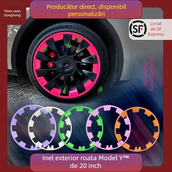 Capace de roți pentru Tesla Model Y, din plastic, marcă Independentă, compatibile cu vehicule Tesla
