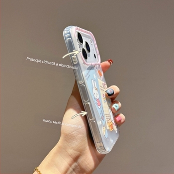 Husa pentru iPhone 16 Pro Max — Youkeke, TPU+PC, stil iepure desen animat, protecție anti-cădere