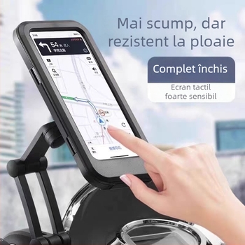 Suport pentru telefon pentru motociclete și biciclete, antișoc, montaj pe bord cu fixare tip snap, model M55, 20W