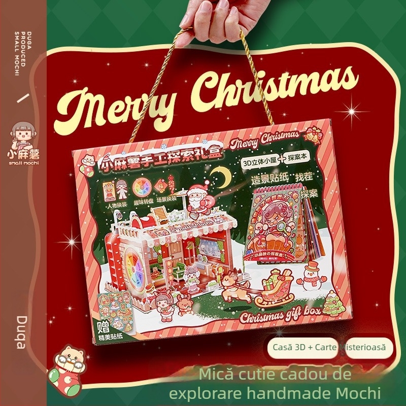 Carte liniștitoare pentru copii – Tema Little Mochi, Crăciun și Anul Nou, Stil Jiangnan antic, Jucărie pentru școala primară (Procesare și personalizare: Da; Brand: Alte; Pixeli totali: Alte)