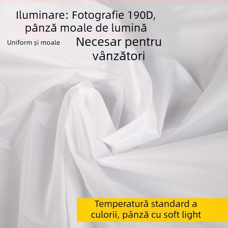 Pânză albă de fundal din poliester, pentru studio — Lumină moale; Personalizare disponibilă; Brand: Card Shadow; Mărci private autorizate: Da