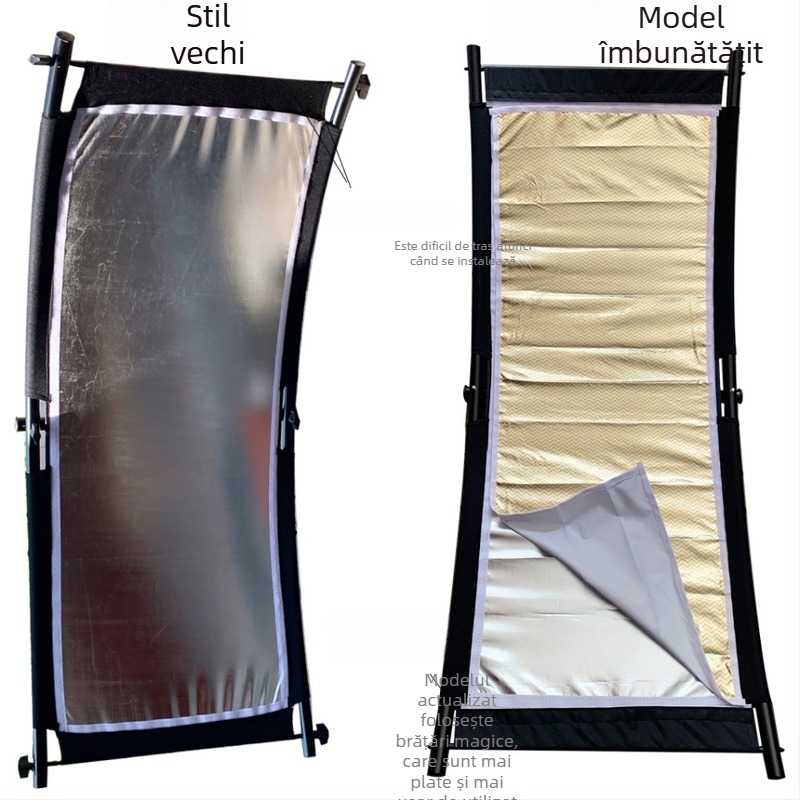 Reflector fotografic în formă de U pentru portret, ecran portabil, cadru din aliaj de aluminiu cu țesătură reflectivă, suport de fundal, 1,78 kg