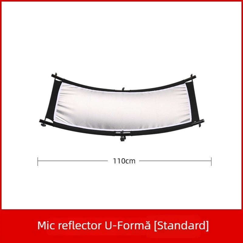 Reflector fotografic în formă de U pentru portret, ecran portabil, cadru din aliaj de aluminiu cu țesătură reflectivă, suport de fundal, 1,78 kg