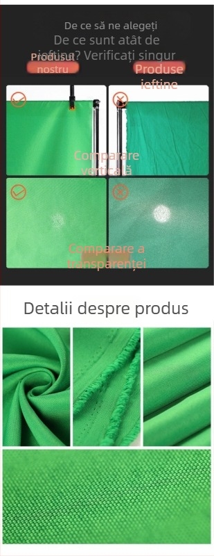 Fundal fotografic din pânză - Verde, Material: fibră de carbon, Compatibil universal, Brand: Opțiune implicită