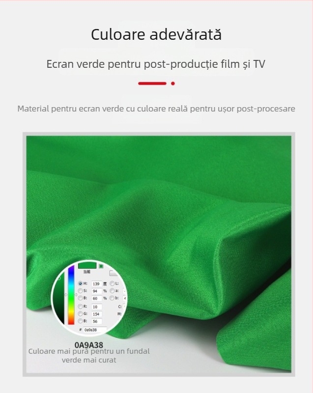 Fundal fotografic din pânză - Verde, Material: fibră de carbon, Compatibil universal, Brand: Opțiune implicită