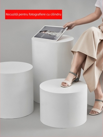 Fundal de studio foto — bază geometrică cilindrică pentru fotografierea produselor