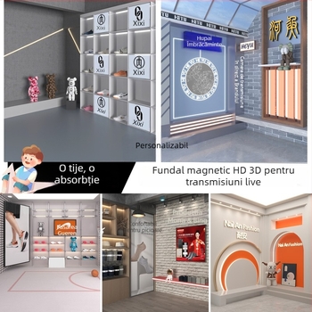 Fundal 3D pentru studio live | Tapet de fundal cu prindere magnetică detașabilă | Brand Hui Photography | Mărci private autorizate: Da