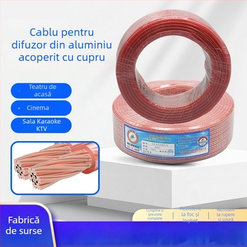 Cablu difuzor cu conductor din cupru acoperit cu aluminiu, izolație PE, pentru aplicații audio/video, Mingjiang