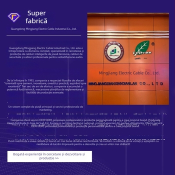 Cablu difuzor cu conductor din cupru acoperit cu aluminiu, izolație PE, pentru aplicații audio/video, Mingjiang