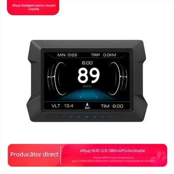 Luyang Intelligence Display Head-Up LCD pentru mașină — model P22, Rezoluție HD, Alimentare prin interfața OBD, Intrare OBD+GPS Beidou, Carcasă ABS/PC