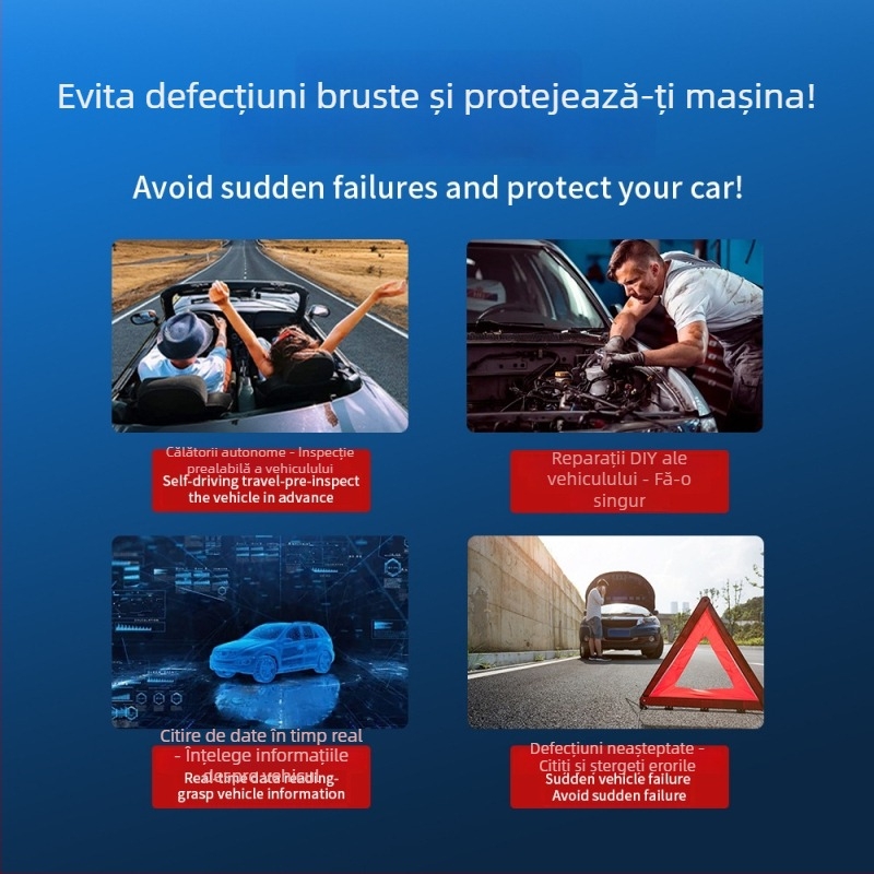 YMIOT B02-Z Detector de defecțiuni auto – Diagnostic motor, 8-18 V, -40°C până la 50°C