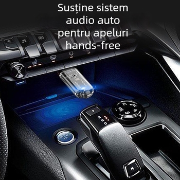 Receptor USB Bluetooth 5.3, interfață USB, Plug‑and‑Play, 80 Mbps, rază de 10 m