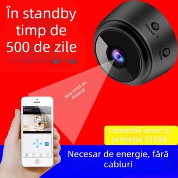 Cameră de interior wireless, cu HD și vizionare pe timp de noapte, instalare fără cabluri