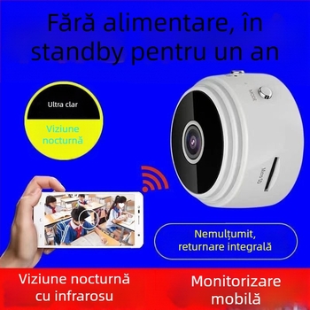 Cameră de interior wireless, cu HD și vizionare pe timp de noapte, instalare fără cabluri