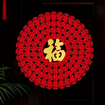 Etichete Fu pentru ușă și fereastră pentru Festivalul de Primăvară – decor din felt, stil chinezesc, cadou ideal pentru noua locuință