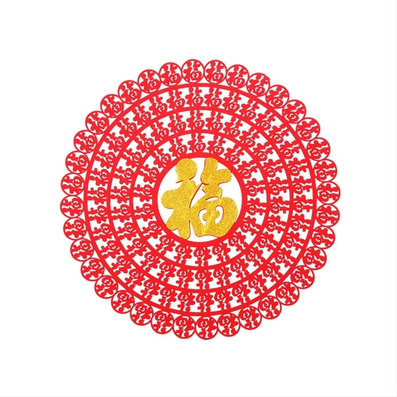 Etichete Fu pentru ușă și fereastră pentru Festivalul de Primăvară – decor din felt, stil chinezesc, cadou ideal pentru noua locuință