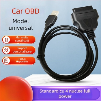 Instrument de diagnoză auto, cablu USB-A la OBD2 femelă, extensie OBD2, 12V, 80°C, model 1MUSB AM-OBD