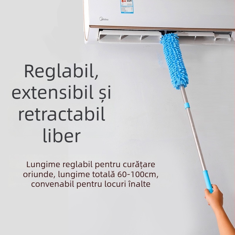 Chenille prașt retractabil cu cap rotund pentru uz casnic, auto și spații între taste