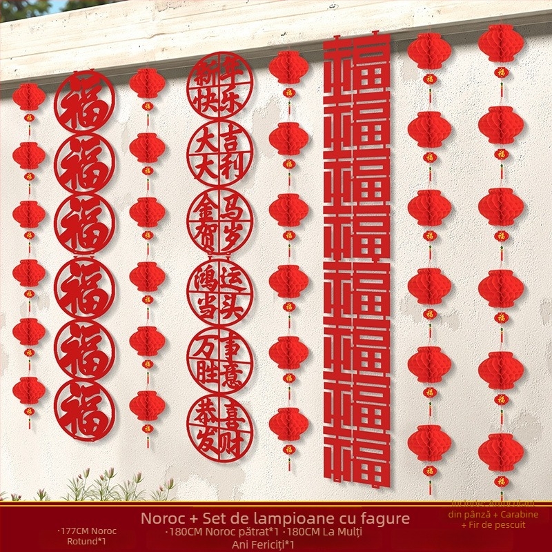 Deco de perete exterior pentru gardul curții, 2026 Anul Căluț, material catifelat, stil chinezesc, decor pentru Festivalul de Primăvară