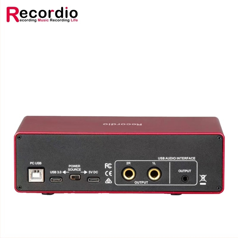 Interfață audio USB cu două canale, fără driver, pentru înregistrări pe calculator și producție muzicală – model GAX-MB22, răspuns în frecvență 20 Hz-20 kHz, SNR ≥70 dB