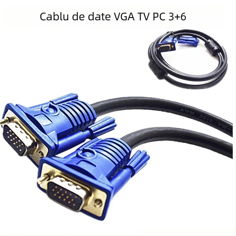 Cablu VGA, model 3+6vga, conductor din cupru, lungime 20 m, ansamblu turnat