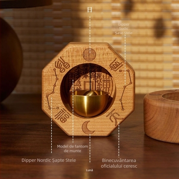 Clopot de ușă din mahon – pandantiv, cadou pentru nuntă, zi de naștere, casă nouă