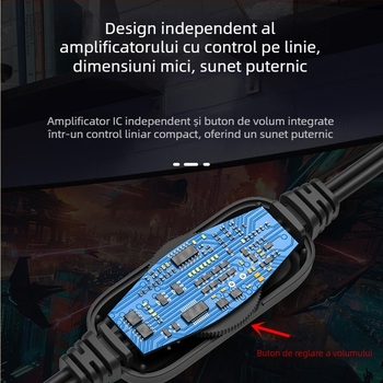 Boxă pentru calculator, desktop și laptop, cu conexiune prin cablu, subwoofer, sunet de înaltă calitate și iluminare colorată