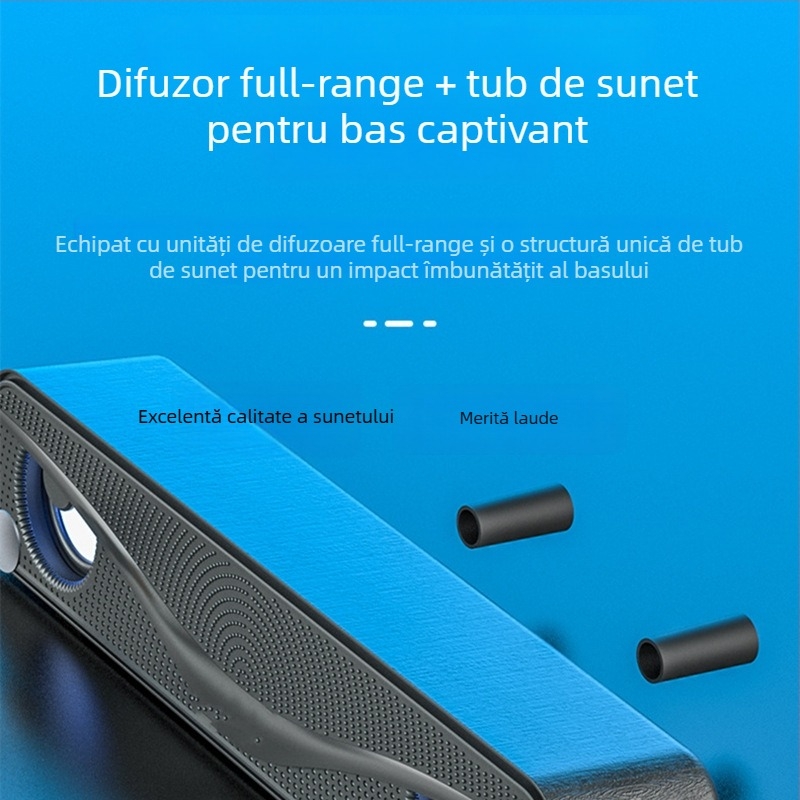Boxă pentru calculator, desktop și laptop, cu conexiune prin cablu, subwoofer, sunet de înaltă calitate și iluminare colorată