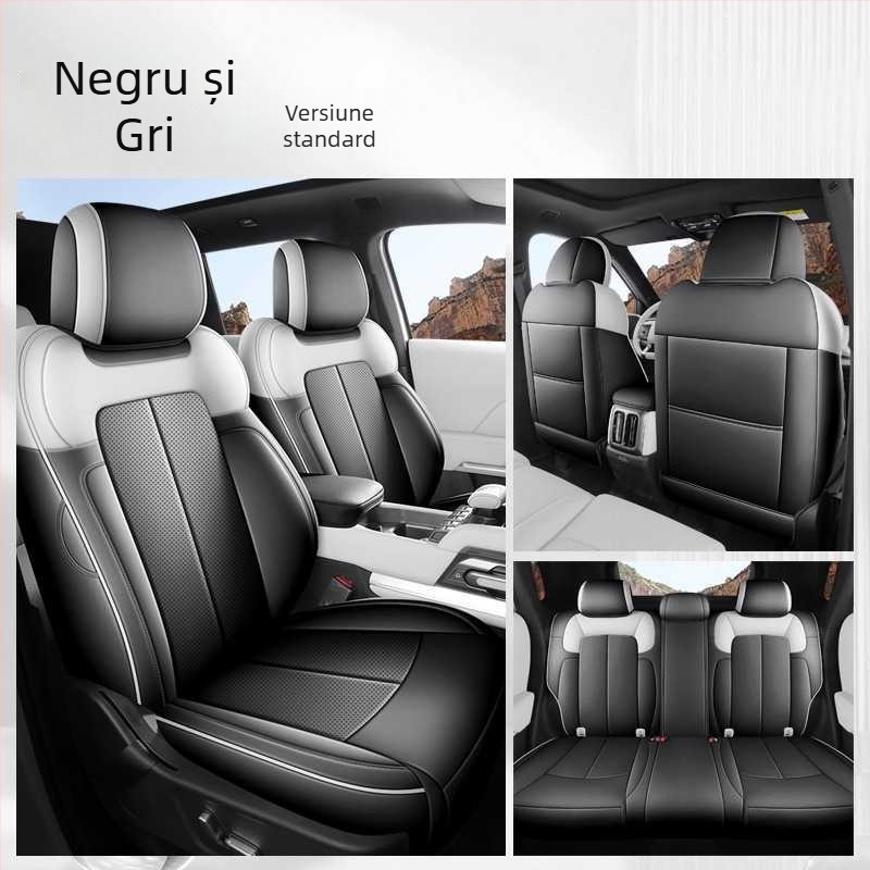 Perne de șezut auto Fangcheng Leopard Titanium, acoperire completă a scaunului, universal pentru toate anotimpurile, piele rezistentă la uzură