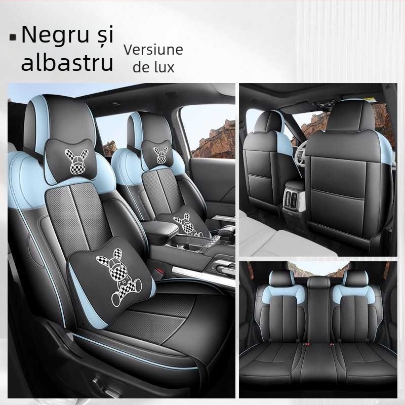 Perne de șezut auto Fangcheng Leopard Titanium, acoperire completă a scaunului, universal pentru toate anotimpurile, piele rezistentă la uzură