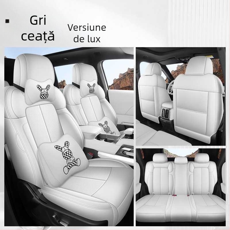 Perne de șezut auto Fangcheng Leopard Titanium, acoperire completă a scaunului, universal pentru toate anotimpurile, piele rezistentă la uzură