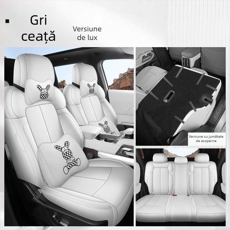 Perne de șezut auto Fangcheng Leopard Titanium, acoperire completă a scaunului, universal pentru toate anotimpurile, piele rezistentă la uzură
