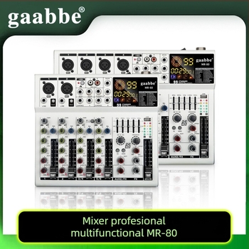 Gabby Electronics MR-60: mixer audio profesional 6/8 canale cu efecte, Bluetooth și USB | 50W
