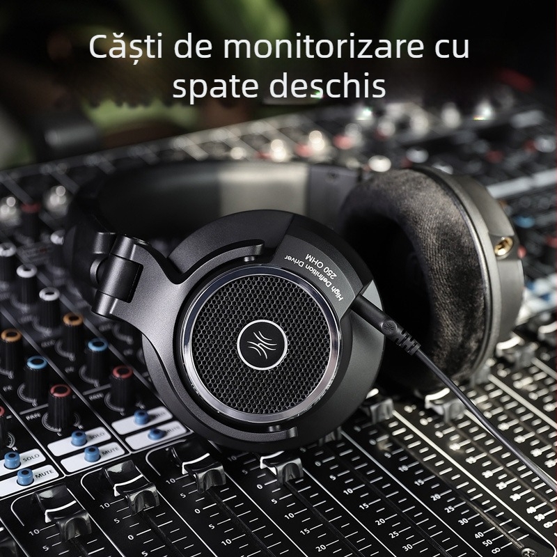 Oneodio M80 headset cu fir cu microfon, difuzoare 40 mm, răspuns în frecvență 20–20 kHz, cablu 3 m, conector 3,5/6,5 mm