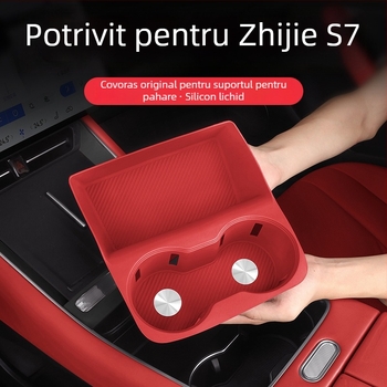 Night shark S7 pad silicon pentru pahare în mașină – încărcare wireless, accesoriu pentru consola centrală, suport pentru pahar