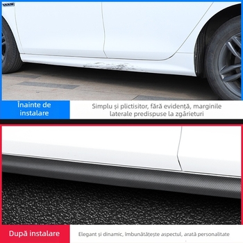 Bandă pentru pragul mașinii, Delano PVC, fibră de carbon, model 08
