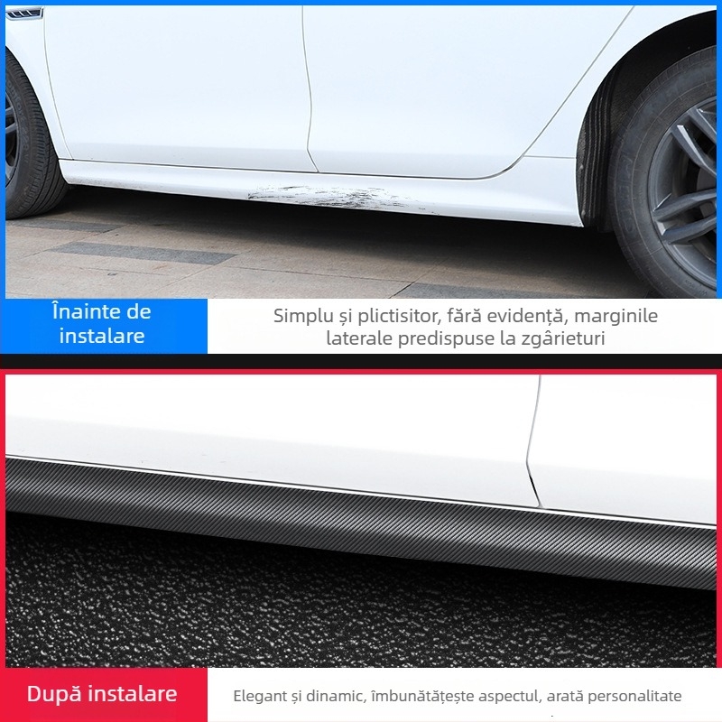 Bandă pentru pragul mașinii, Delano PVC, fibră de carbon, model 08
