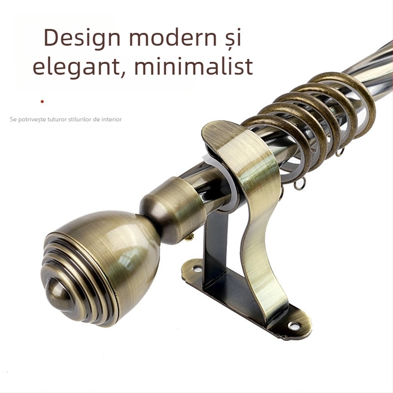 Capace de capăt pentru șină de perdea, vârf conic din metal, pentru șină română cu traseu glisant, stil modern minimalist, personalizabil