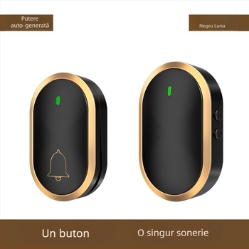 Sonerie wireless pentru ușă cu emițător autonom și receptor alimentat la priză, 110–240V, 38 tonalități polifonice, impermeabilă, rază lungă, pentru îngrijirea persoanelor vârste