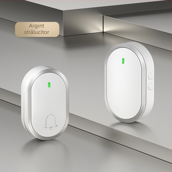 Sonerie wireless pentru ușă cu emițător autonom și receptor alimentat la priză, 110–240V, 38 tonalități polifonice, impermeabilă, rază lungă, pentru îngrijirea persoanelor vârste