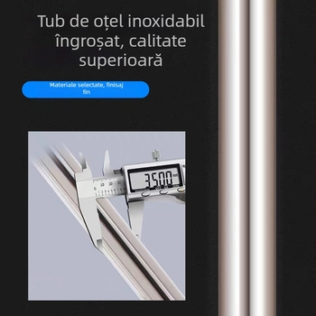 Stativ de iluminare din oțel inoxidabil pentru fotografiere live – încărcare 10 kg, diametru țeavă 25/30/35 mm, 3 secțiuni, greutate 2.35 kg