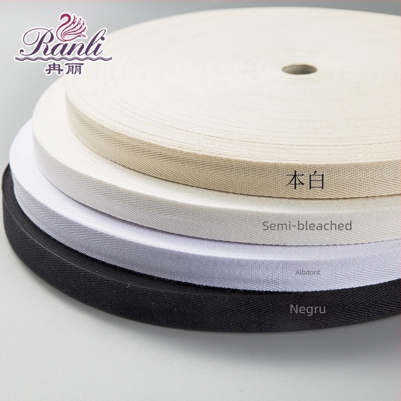 Bandă din bumbac cu model herringbone, bumbac 60s, accesorii textile pentru îmbrăcăminte, DIY și uz industrial