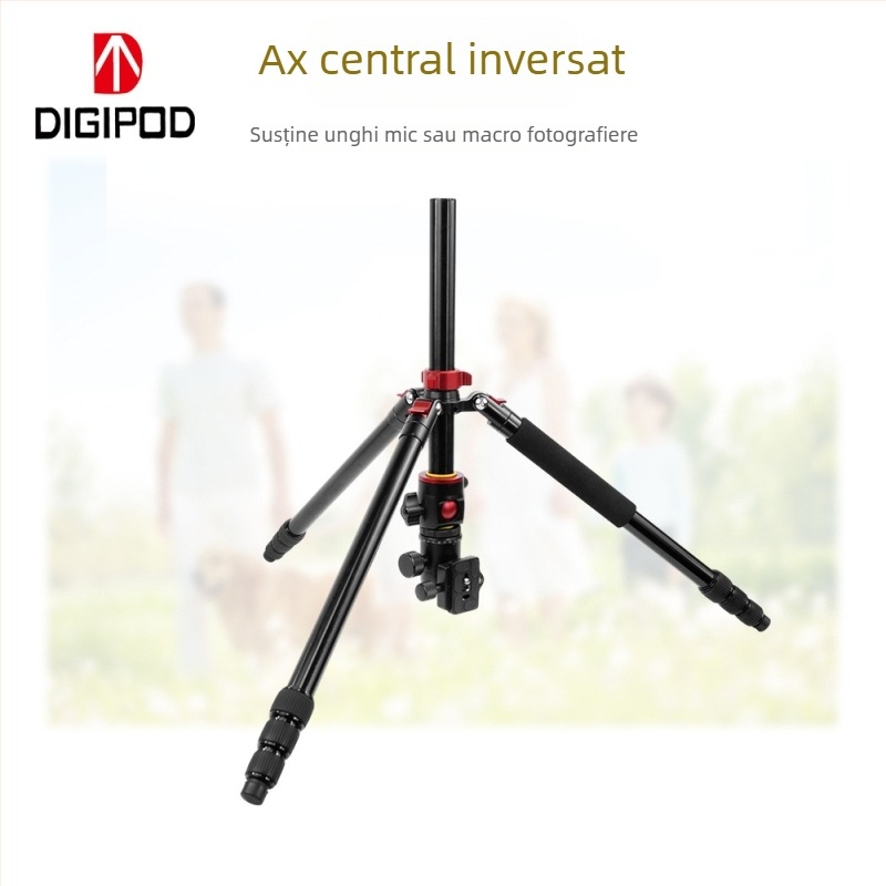 Stativ de fotografiat panoramic cu axă centrală orizontală și monopod detașabil, capacitate de încărcare 8 kg, înălțime de lucru 1,93 m, diametru maxim al tubului 25 mm, 4 secțiuni, lungime pliere 0,46 m