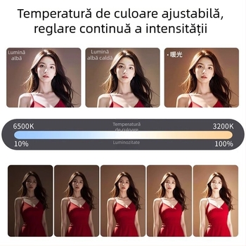 Lumină Mermaid Fill Light M-20pro pentru live streaming – 10-50W, 110V, 3 temperaturi de culoare, ABS+Aluminiu