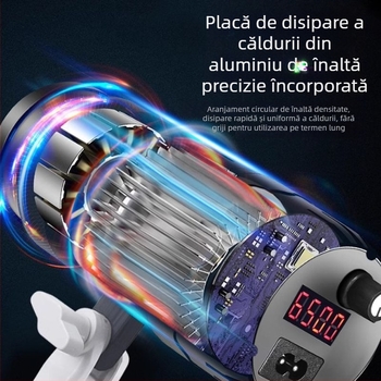 Lumină Mermaid Fill Light M-20pro pentru live streaming – 10-50W, 110V, 3 temperaturi de culoare, ABS+Aluminiu