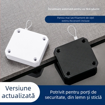 Închidător de uși fără găuri – cablu de tracțiune, pentru uz casnic, funcționare silențioasă, revenire automată, ABS corp