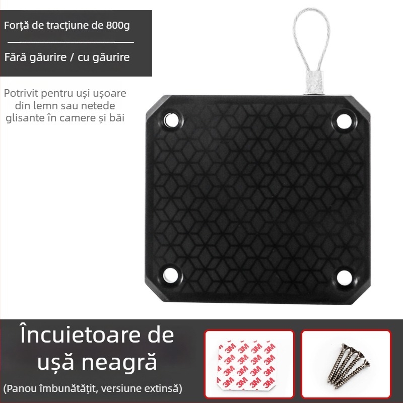 Închidător de uși fără găuri – cablu de tracțiune, pentru uz casnic, funcționare silențioasă, revenire automată, ABS corp