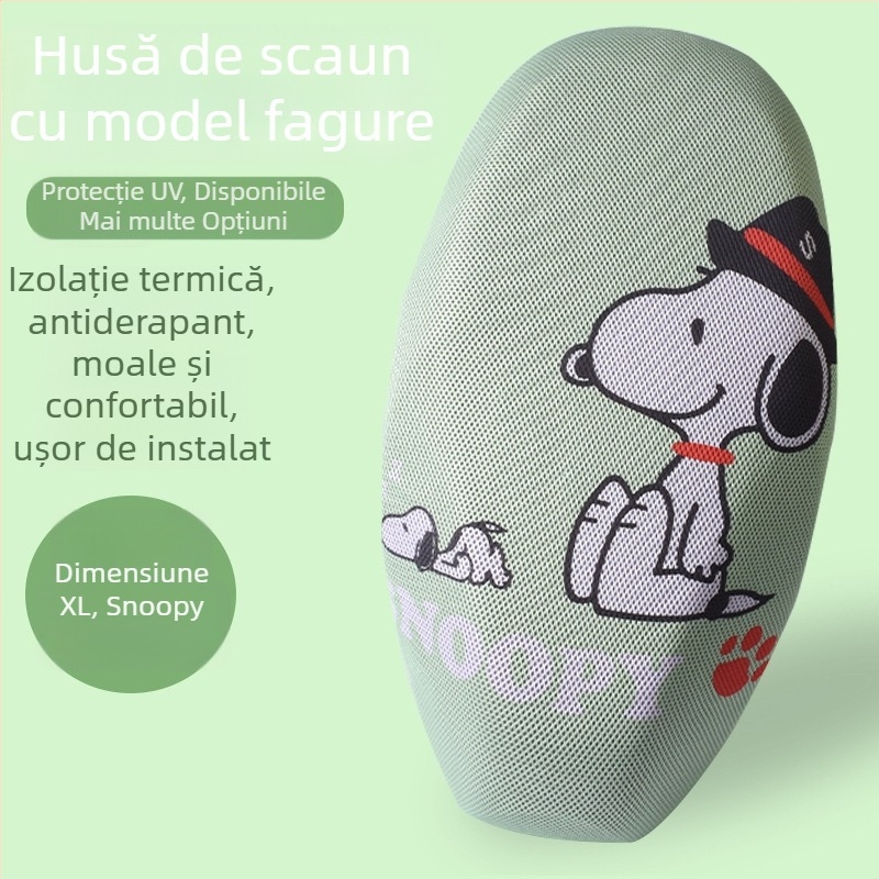 Husă de șezut pentru scuter electric/motocicletă – acoperire completă, model cu desen animat, material fibră, umplere: altul, brand Mogelon, potrivită pentru toate anotimpurile