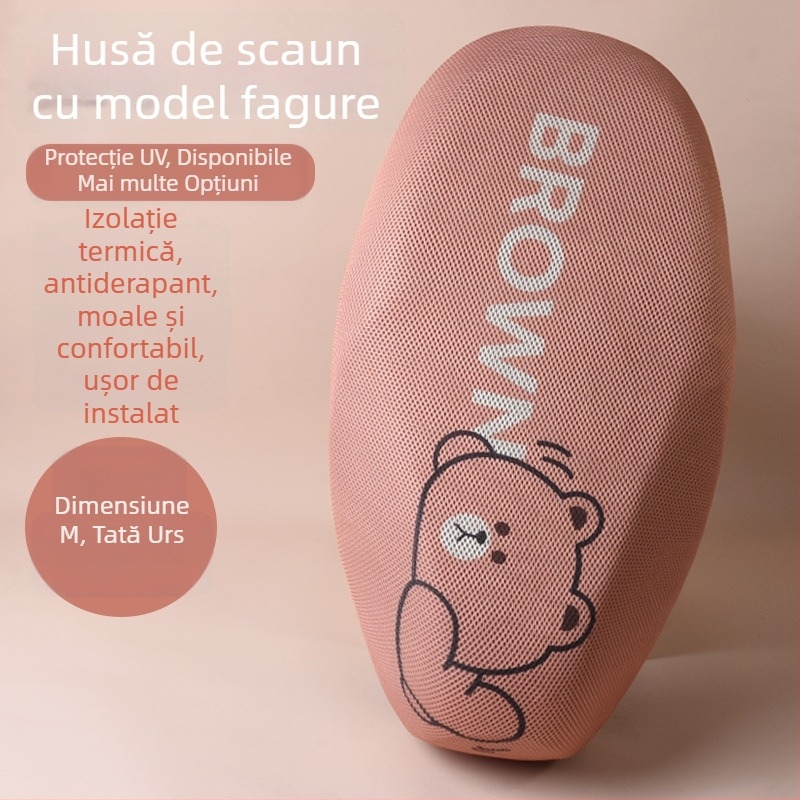 Husă de șezut pentru scuter electric/motocicletă – acoperire completă, model cu desen animat, material fibră, umplere: altul, brand Mogelon, potrivită pentru toate anotimpurile